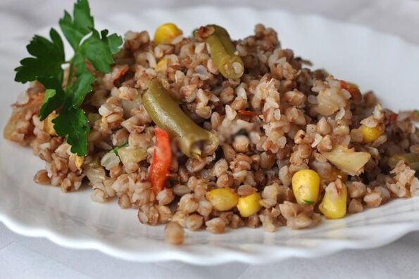 Buckwheat consolidates the results of the diet with added vegetables